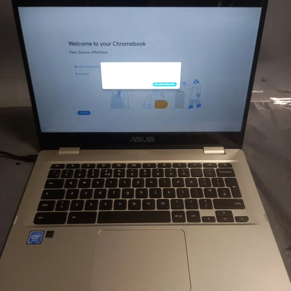 UNBOXED ASUS C423N INTEL INSIDE CHROME LAPTOP