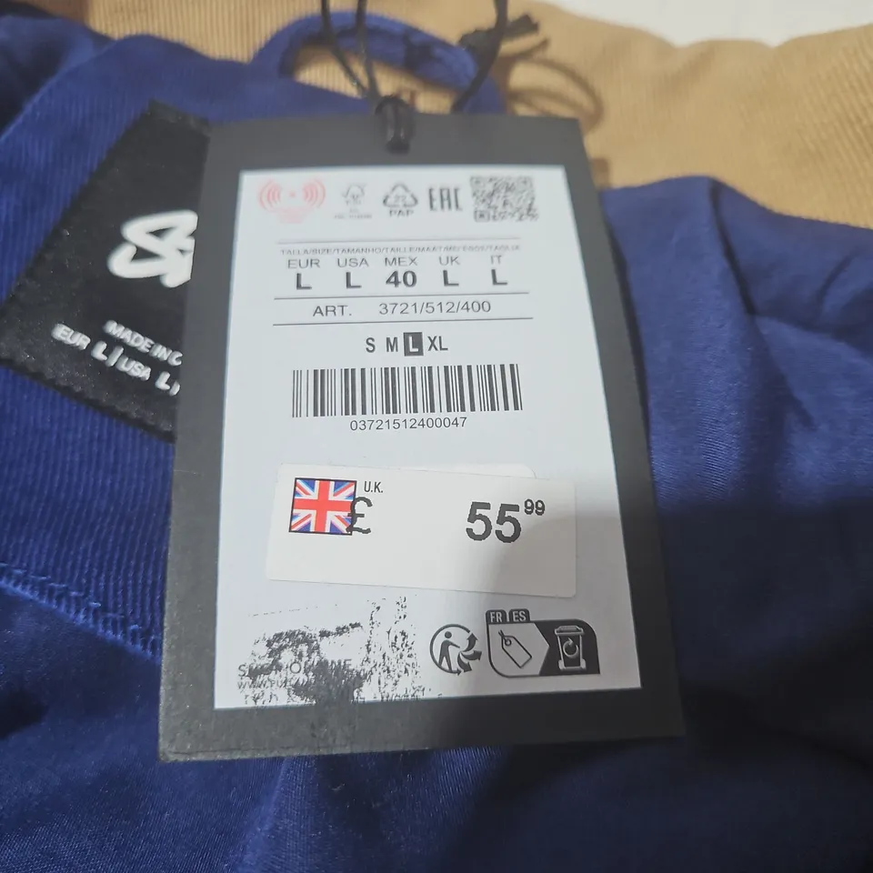 STUD ZIP THROUGH DENIM STYLE JACKET IN BLUE - EUR L