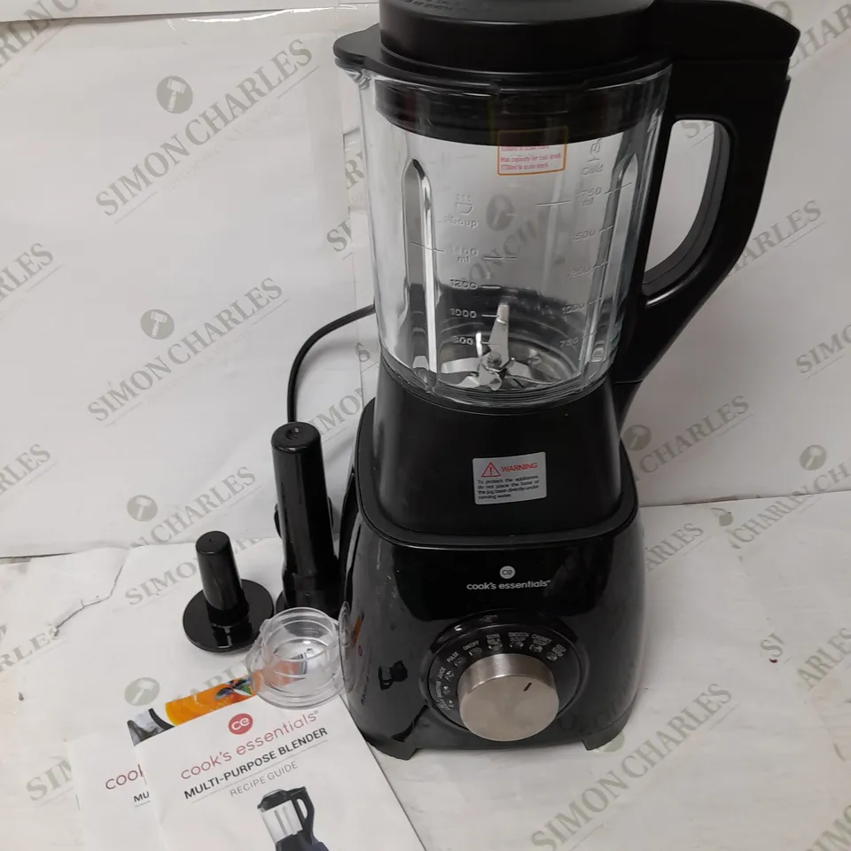 BOXED COOK'S ESSENTIALS 1.75L SOUP MAKER & BLENDER BLACK