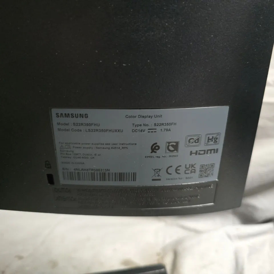 SAMSUNG LCD MONITOR S22R350FHU WITH STAND