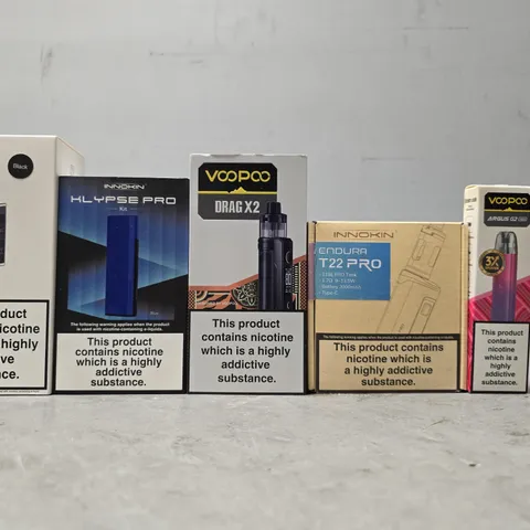 BOX OF APPROXIMATELY 18 ASSORTED E-CIGARETTES PRODUCTS TO INCLUDE - INNOKIN, ASPIRE , VOOPOO 