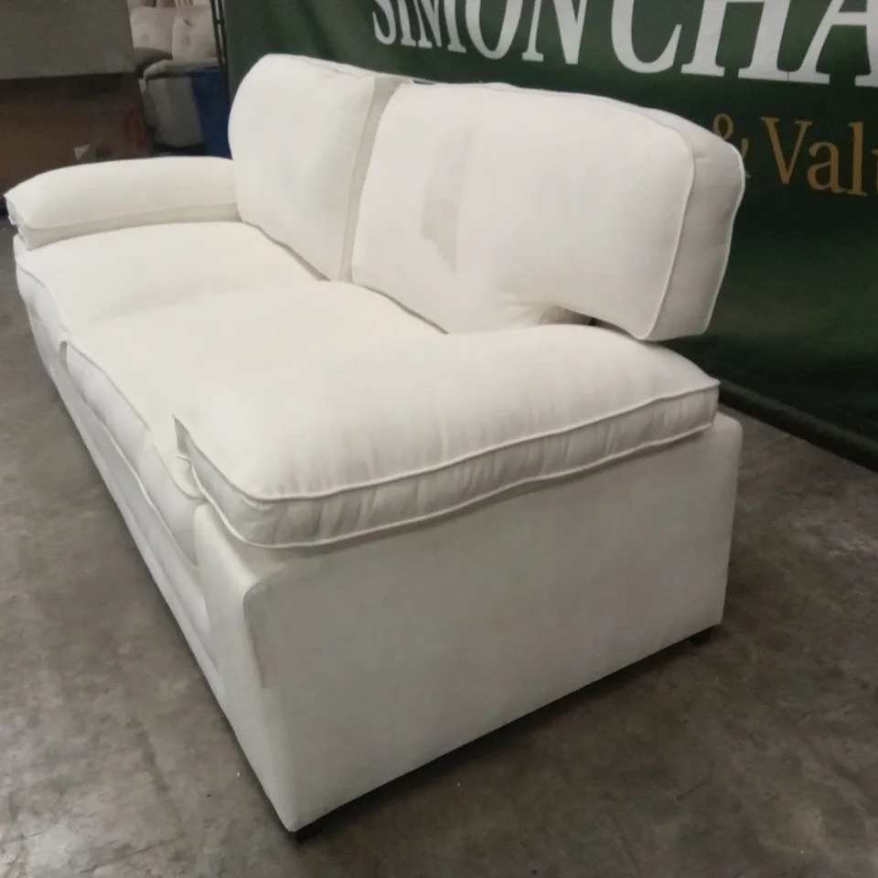 CHATHAM 3 SEATER SOFA, CREAM HOUSE PLUSH FABRIC