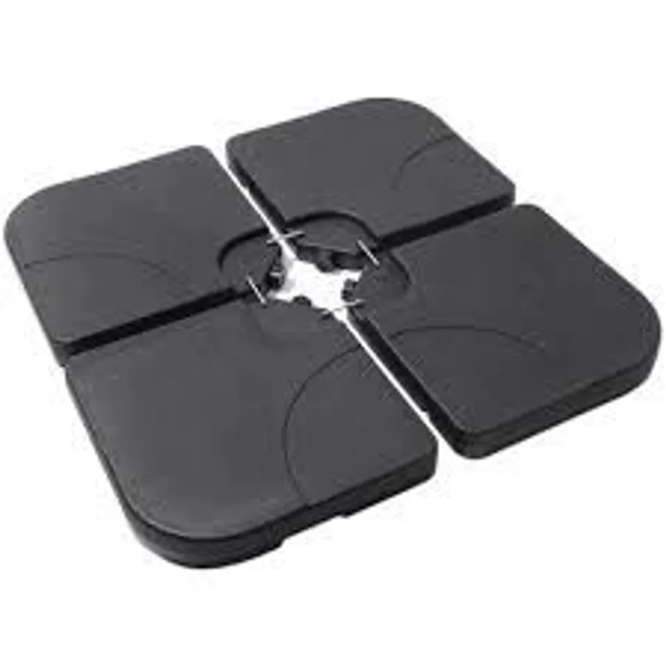 BOXED BREEINS LIVING AND HOME HDPE SQUARE PLASTIC GARDEN PARASOL BASE (1 BOX)