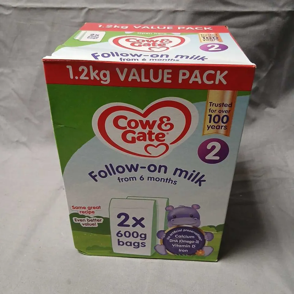 THREE COW & GATE FOLLOW-ON MILK 1.2KG VALUE PACK – FROM 6 MONTHS
