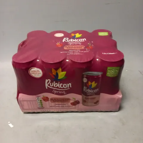 RUBICON SPARKLING WATER DRINKS - BLACKCURRANT & RASPBERRY - 12 X 330ML - COLLECTION ONLY 