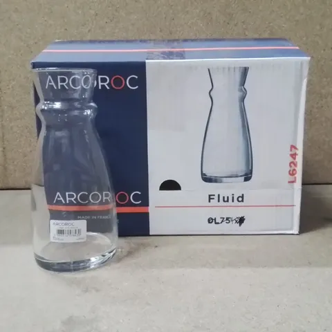 BOXED ARCOROC GLASS JUGS APPROXIMATELY 4