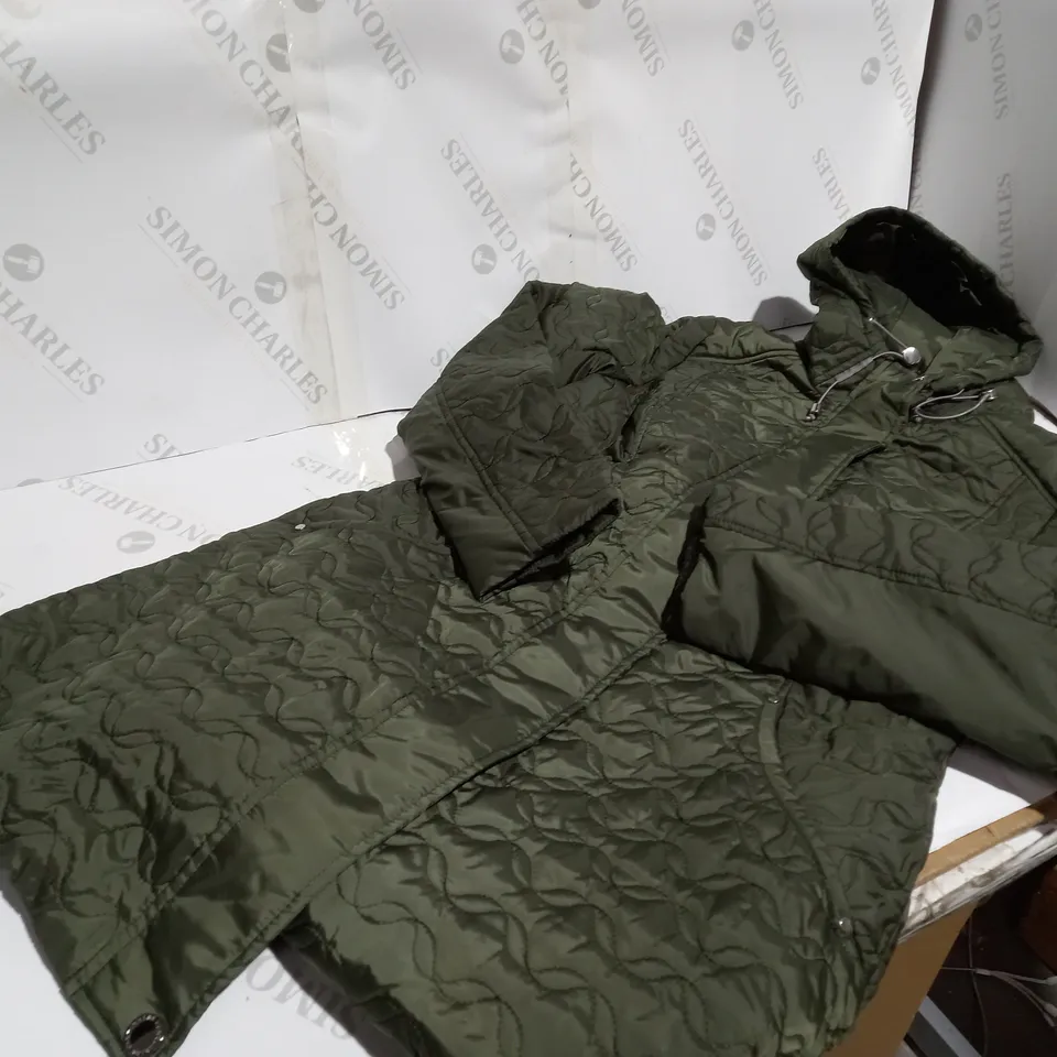 CENTIGRADE OLIVE QUILTED WOMENS COAT - XSMALL