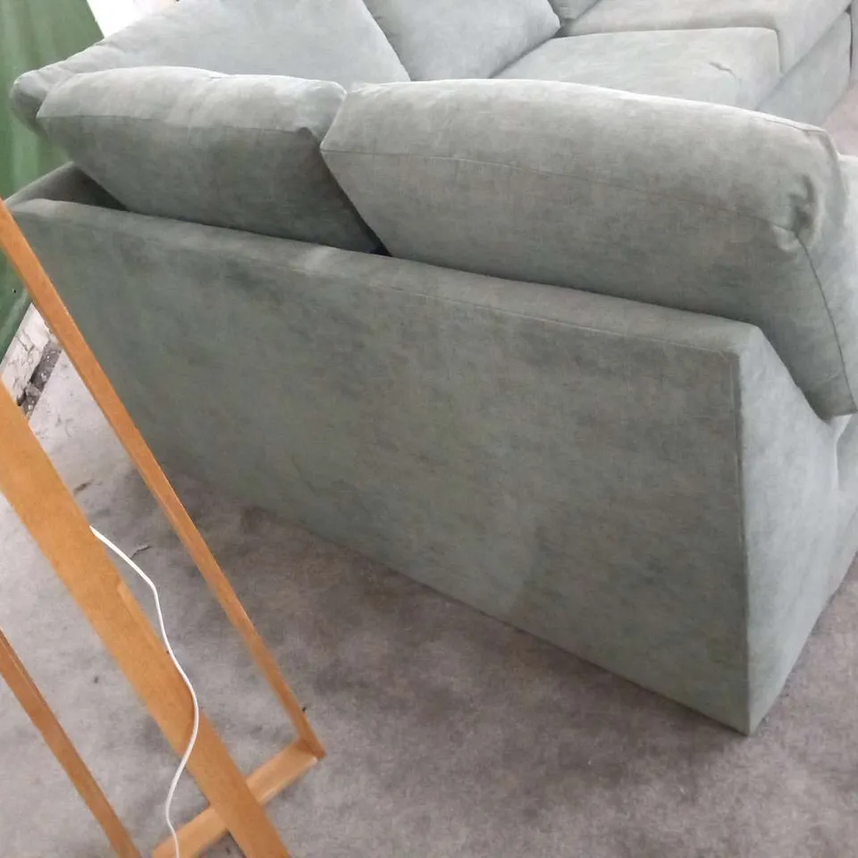 DESIGNER BINGHAM GREY FABRIC CORNER SOFA
