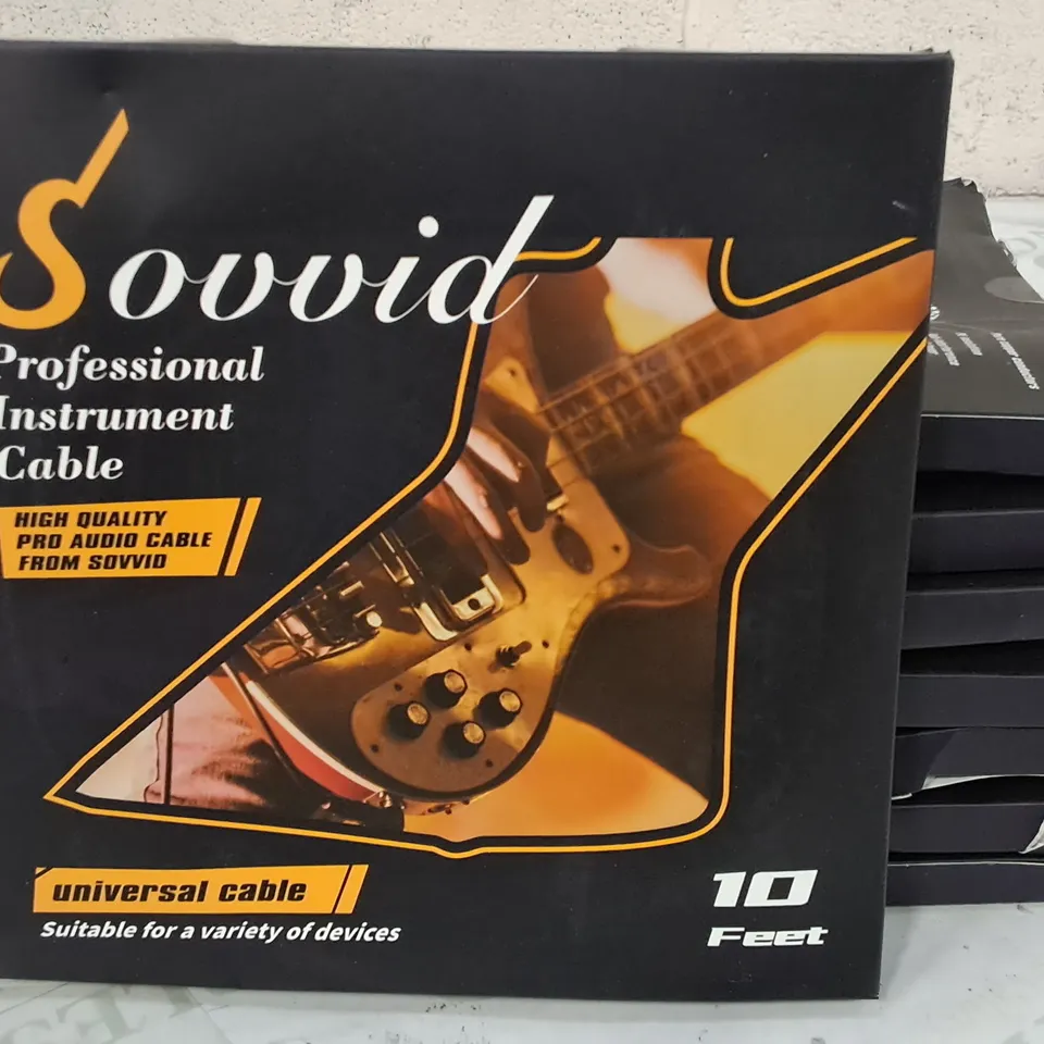 LOT OF 8 SOVVID 10-FEET PROFESSIONAL INSTRUMENT CABLES