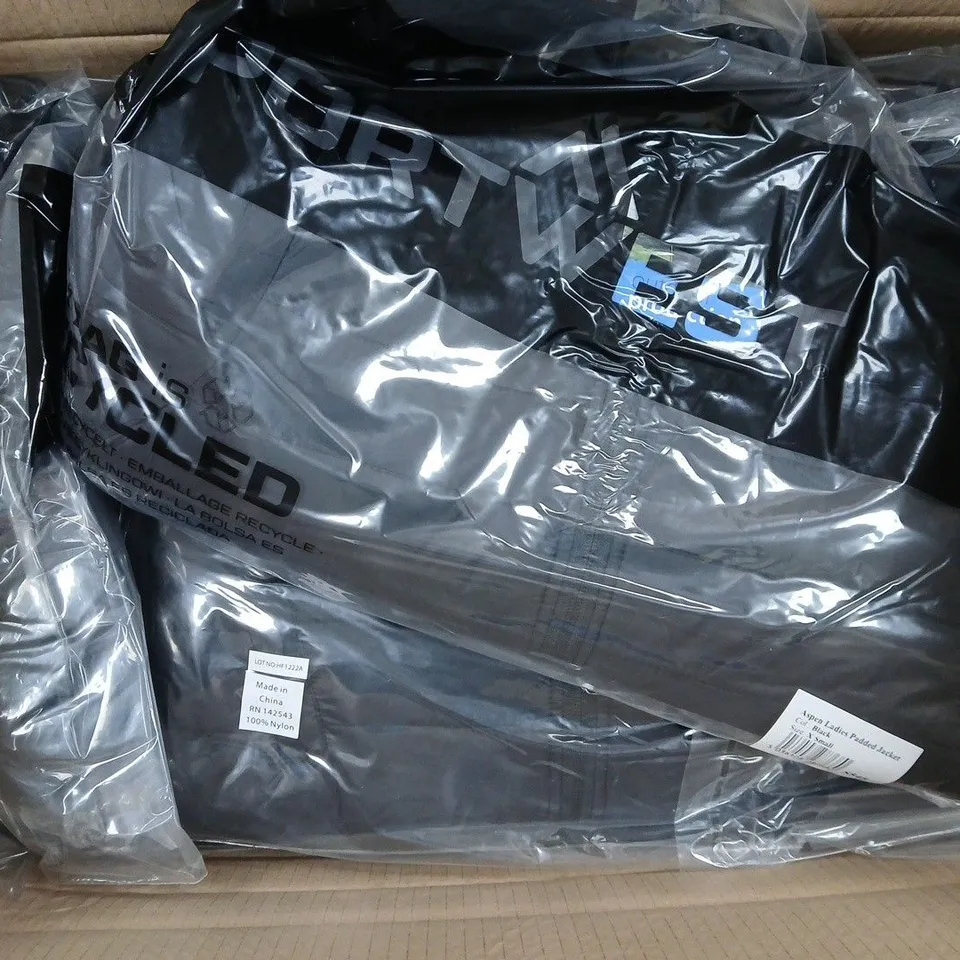 APPROXIMATELY 12 BAGGED PORTWEST ASPEN LADIES PADDED JACKETS IN BLACK - XS