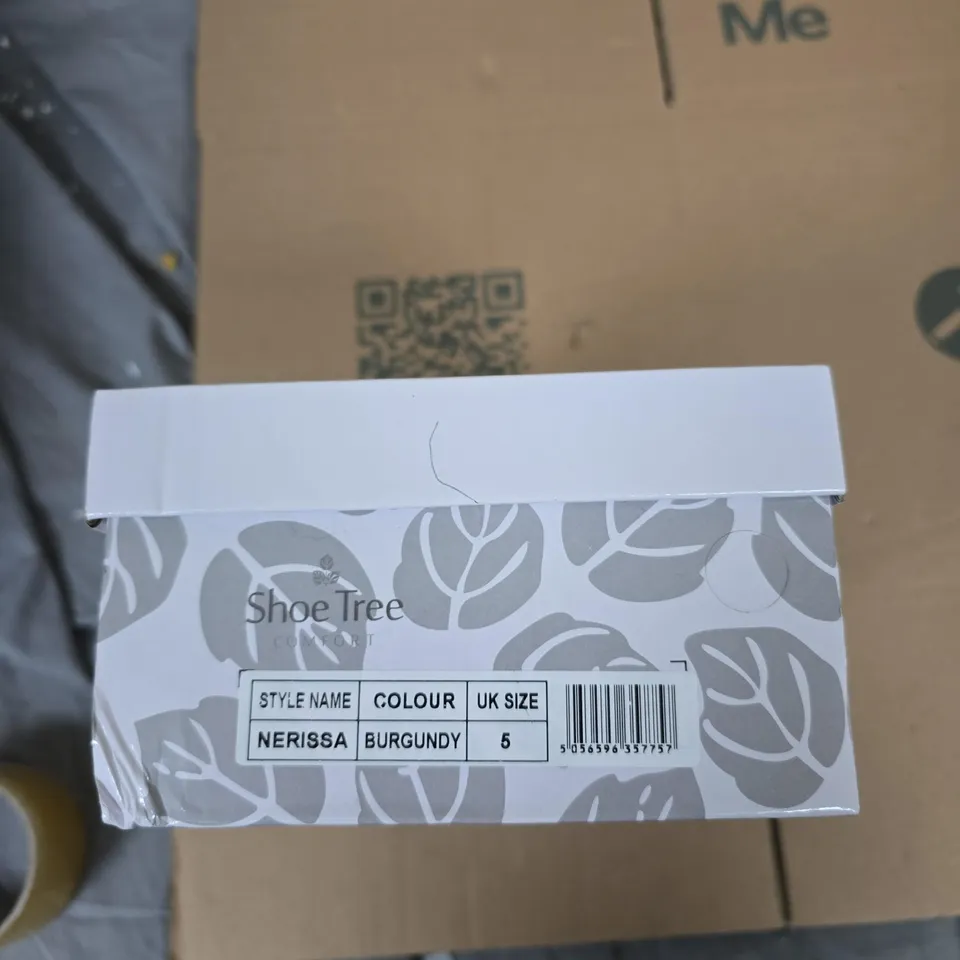 SHOE TREE COMFORT NERISSA BURGUNDY WOMEN'S SLIP-ON SHOES, UK SIZE 5