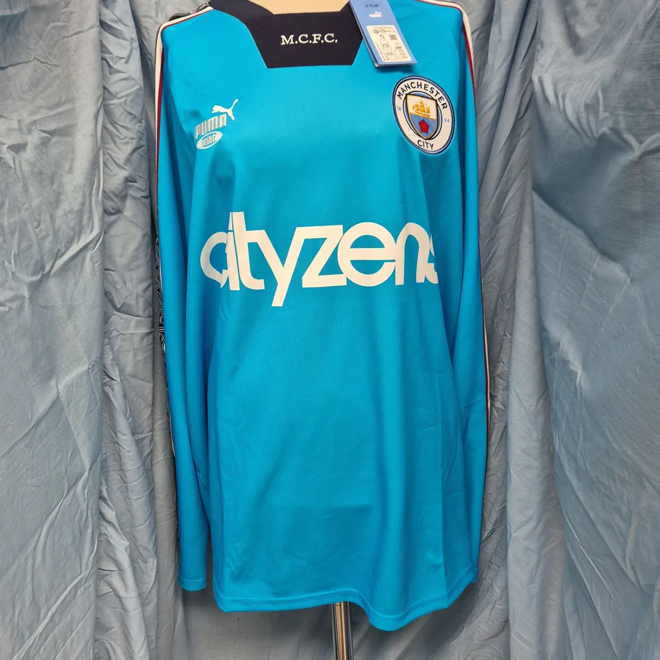 Manchester City FC Jersey – Blue Long Sleeve, Puma, Men's XXL