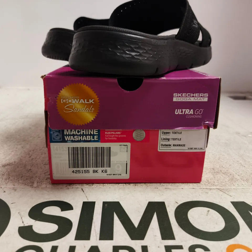 SKECHERS GO WALK SANDALS – BLACK (UK SIZE 6)