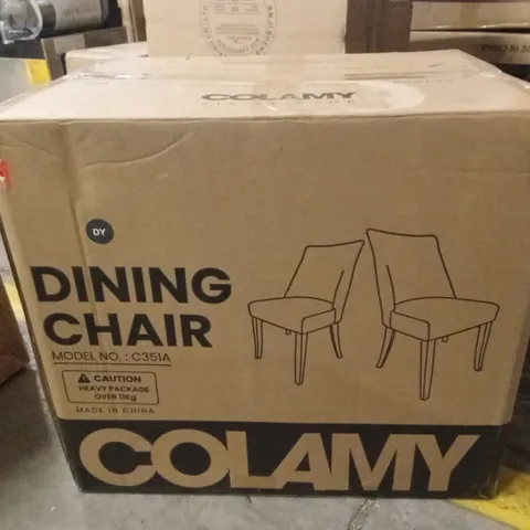 BOXED COLAMY SET OF 2 DINING CHAIRS (1 BOX)