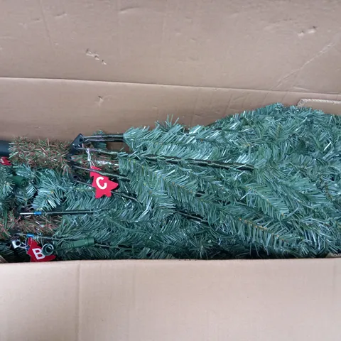 7FT PRE-LIT OZARK BLUE SPRUCE SLIM CHRISTMAS TREE - COLLECTION ONLY