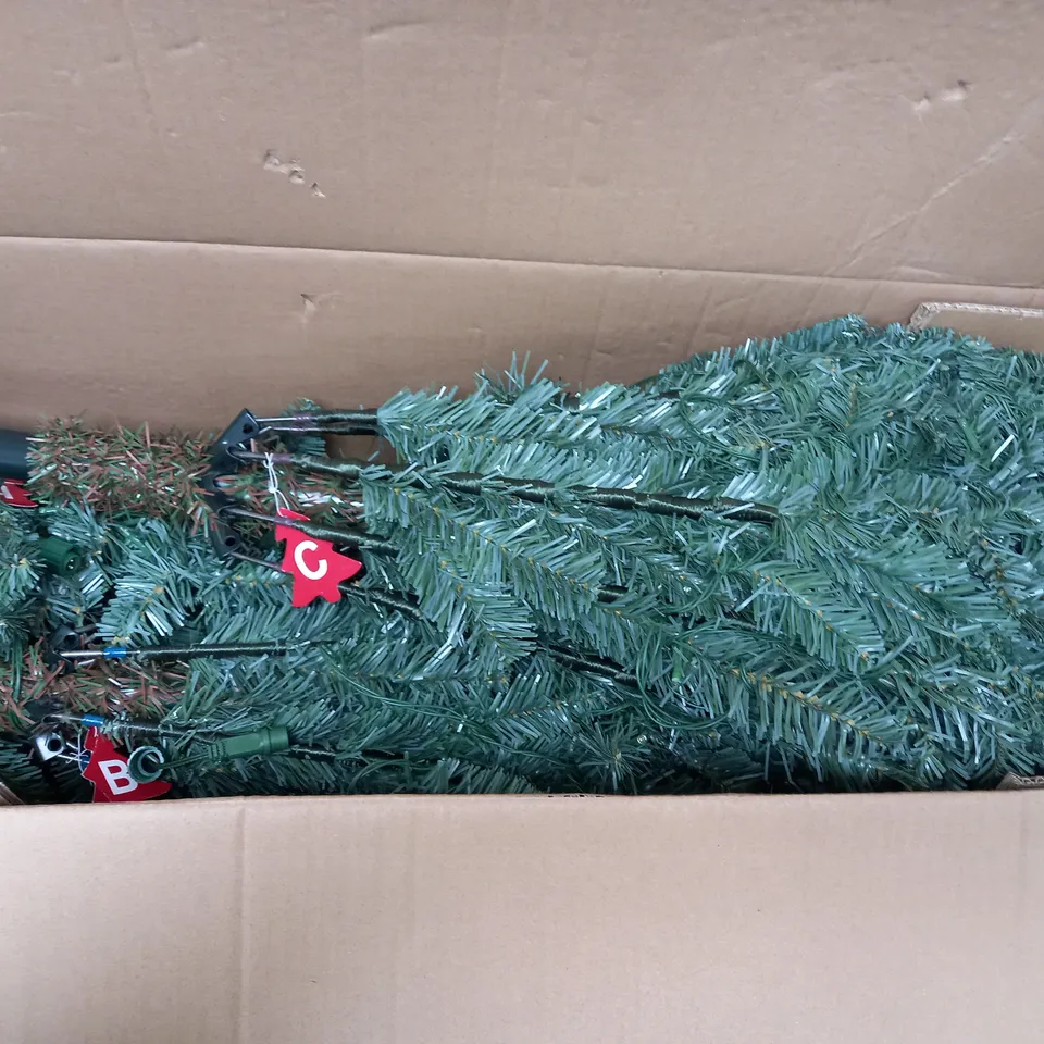 7FT PRE-LIT OZARK BLUE SPRUCE SLIM CHRISTMAS TREE - COLLECTION ONLY  RRP £169.99