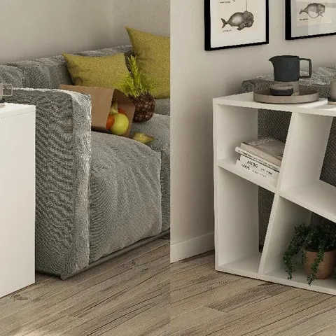 BRAND NEW BOXED BIRTLEY SHELVING UNIT - WHITE