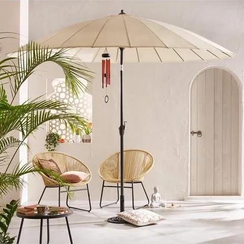 BOXED 3M SHANGHAI PARASOL - CREAM [COLLECTION ONLY]
