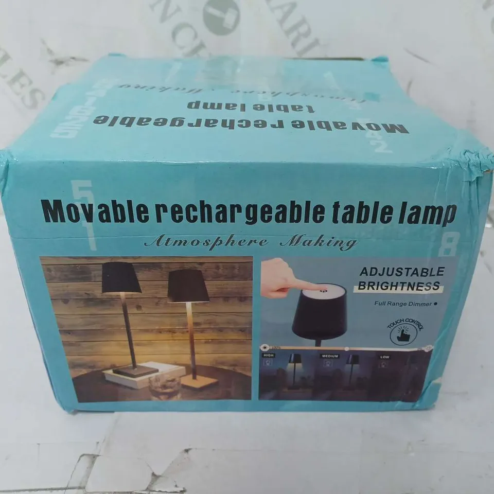 BOXED MOVABLE RECHARGEABLE TABLE LAMP