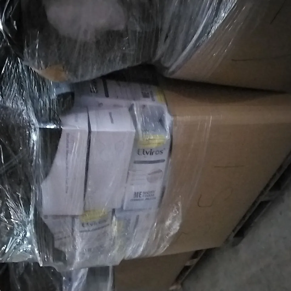 PALLET OF ASSORTED ITEMS INCLUDING ELVIROS ME MEMORY FOAM CERVICAL PILLOW, MORPHEUS MEMORY FOAM PILLOWS, NEWENTOR, INFINITE WHEELCHAIR CUSHION