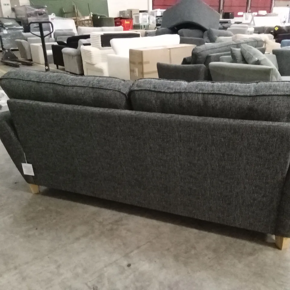 HALSTOW 3 SEATER FABRIC SOFA - CHARCOAL RRP £749