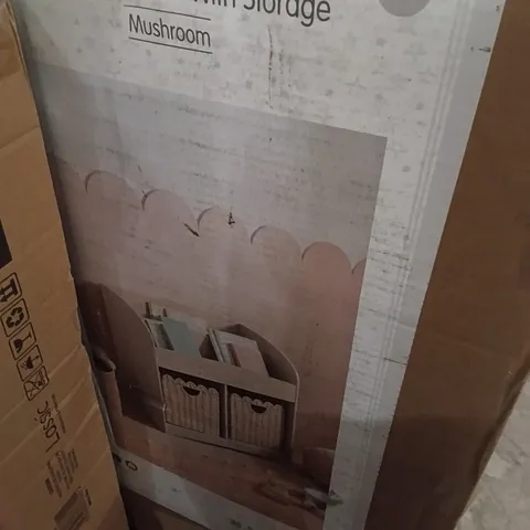 BOXED HAILEE BOOKCASE WITH STORAGE - MUSHROOM (1 BOX)