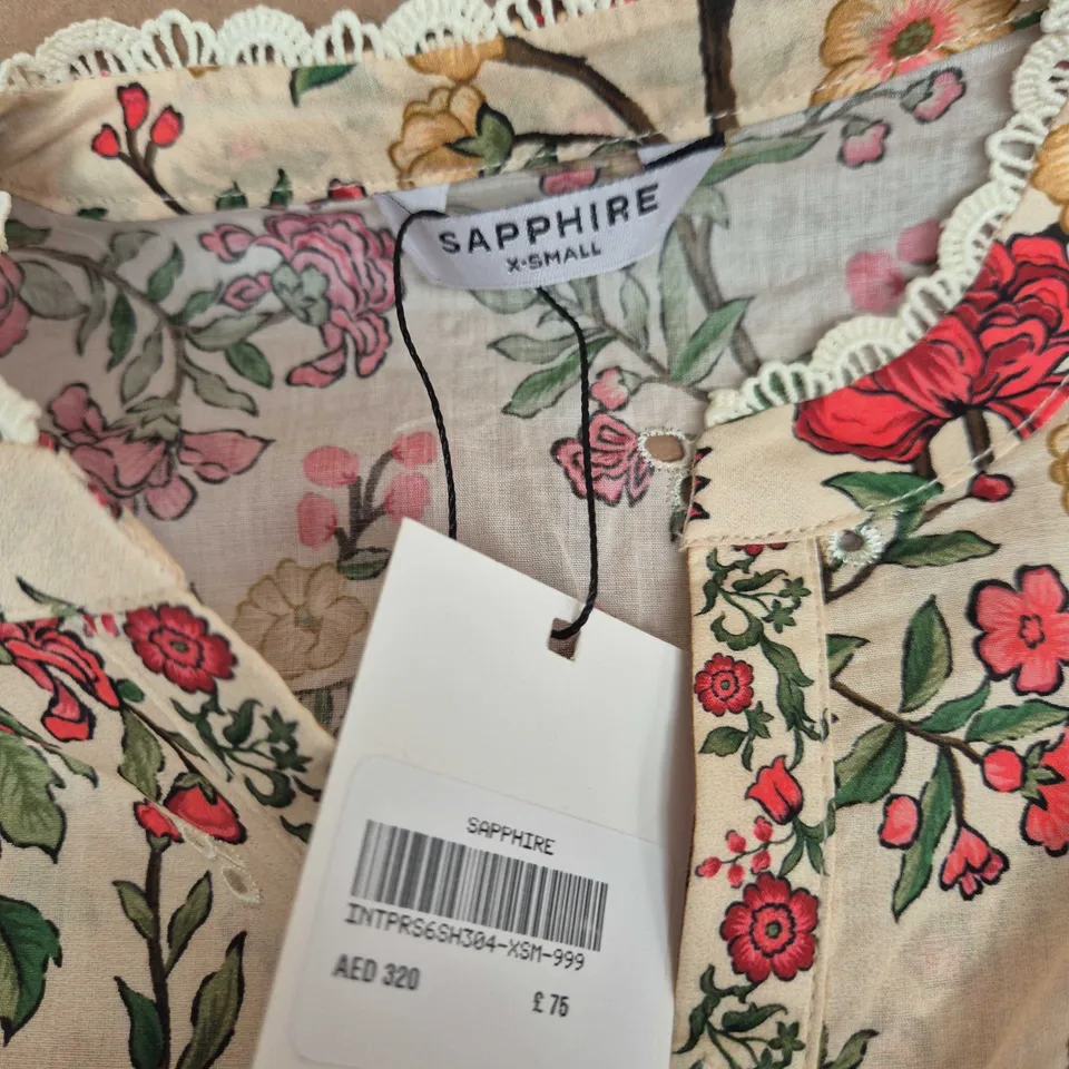 SAPPHIRE FLORAL DRESS – WOMEN’S, UK XS (X-SMALL)