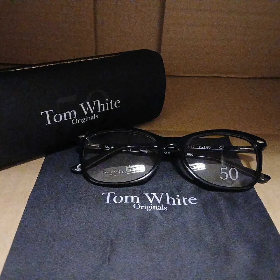 TOM WHITE ORIGINALS EYEGLASSES - BLACK FRAME, SIZE 50