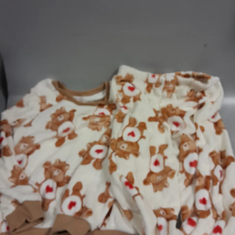 CARE BEAR PRINT FLEECED PYJAMAS - 7YRS 