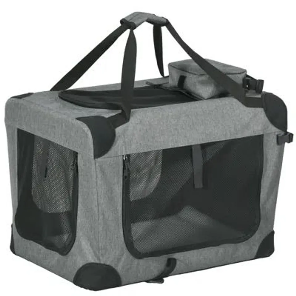 BOXED COLLAPSIBLE VEHICLE TRAVEL CARRIER WITH 3 DOORS