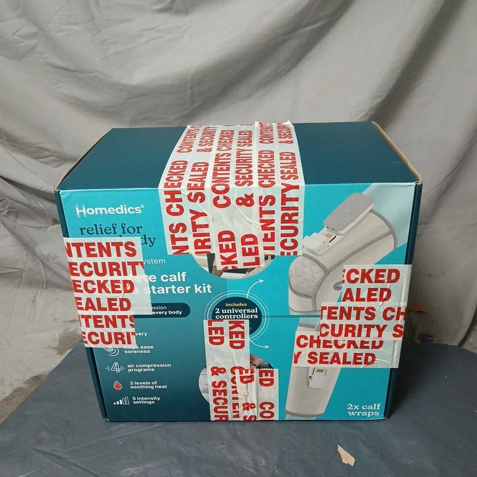 HOMEDICS COMPLETE CALF AND KNEE STARTER KIT, MODULAIR COMPRESSION SYSTEM. BOXED                     