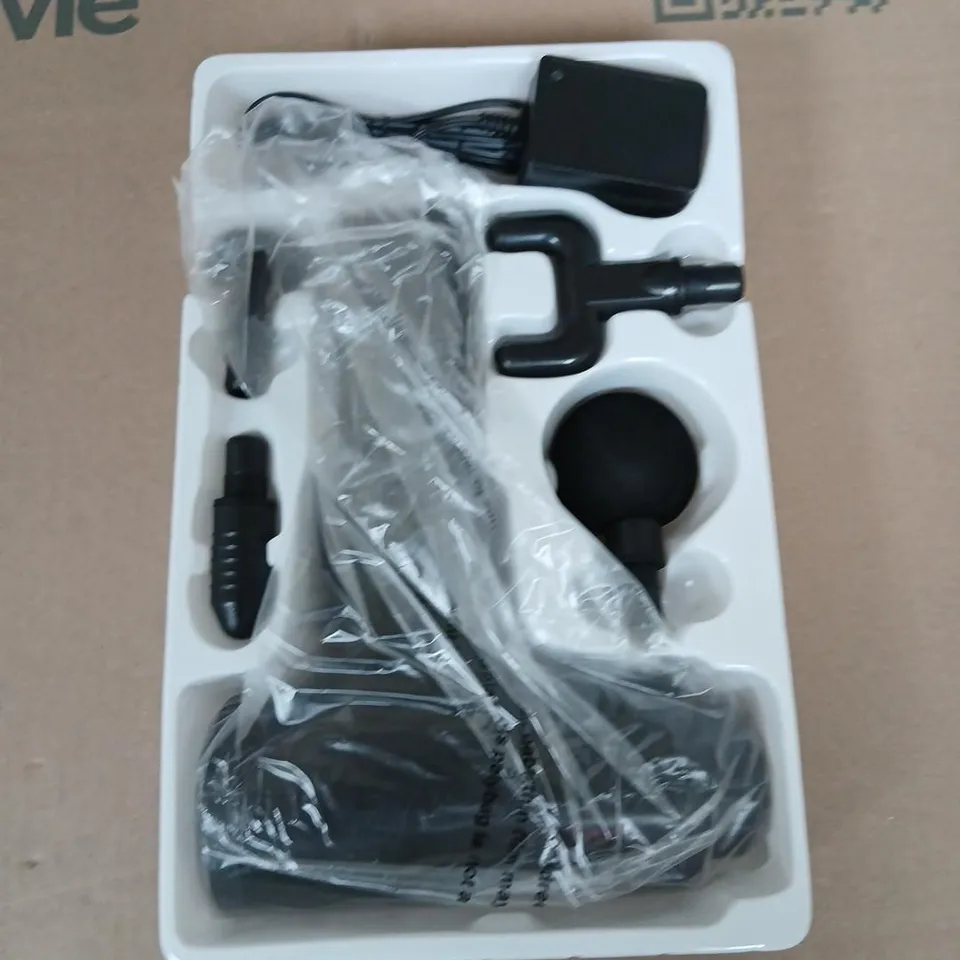 BOXED BODYBUZZ MUSCLE MASSAGER – CORDLESS HANDHELD WITH 4 INTERCHANGEABLE HEADS