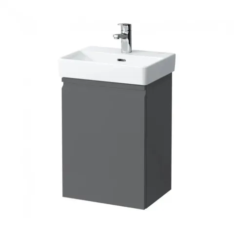 BRAND NEW BOXED LAUFEN PRO S - VANITY UNIT WITH DOOR, 42X32X58 CM, HINGES LEFT, MATTE GRAPHITE H4833010964801