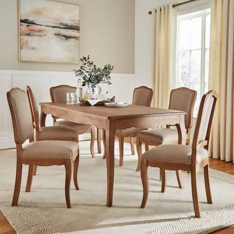 BOXED GISELLE 6 SEATER RECTANGULAR EXTRA LONG DINING TABLE