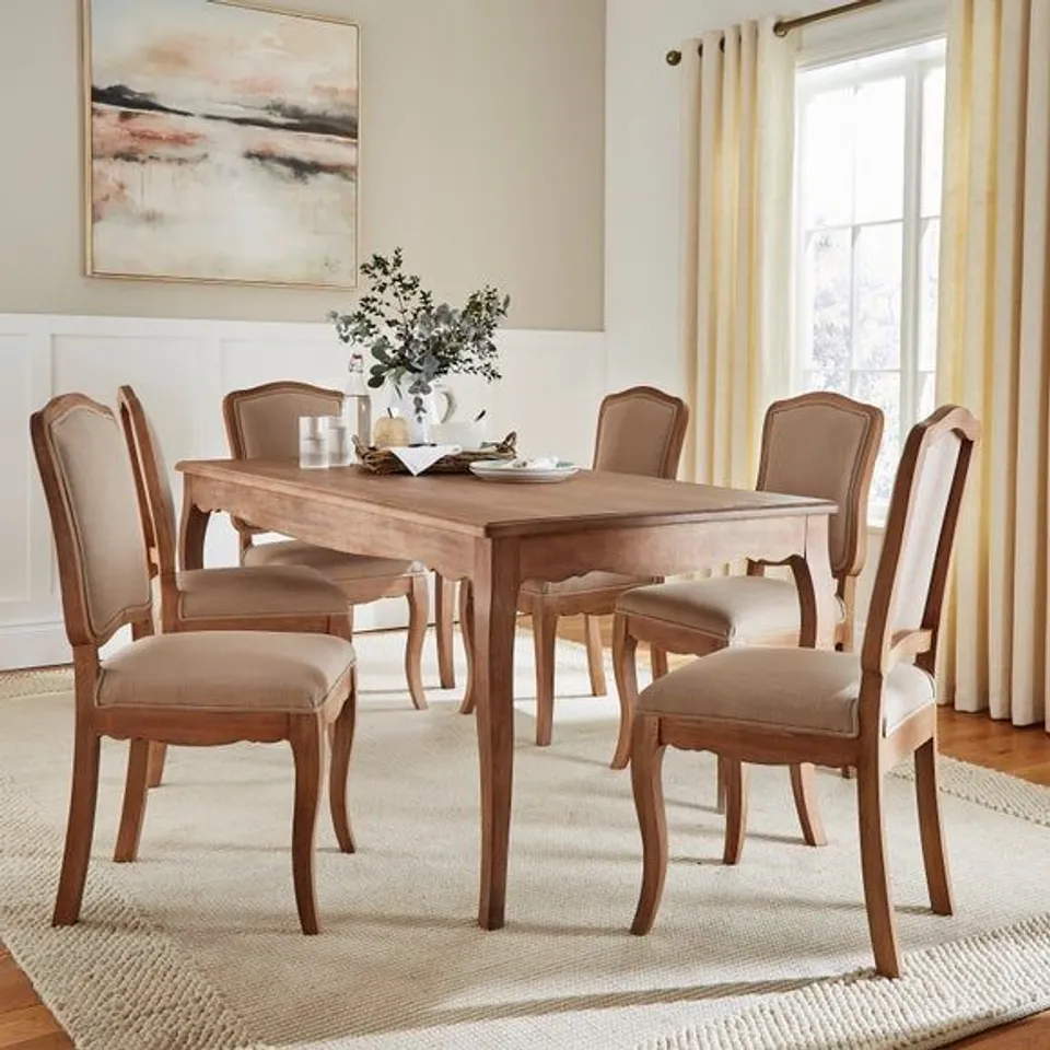 BOXED GISELLE 6 SEATER RECTANGULAR EXTRA LONG DINING TABLE