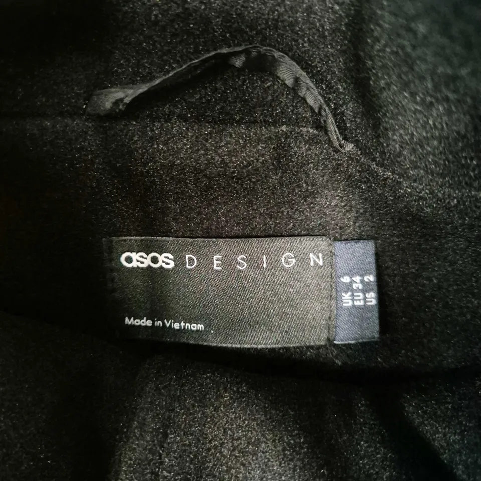 ASOS DESIGN Wool Coat – UK 6 (EU 34, US 2) – Black 