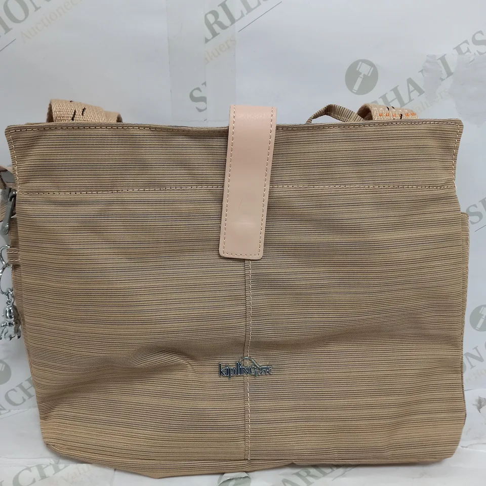KIPLING BRUSHED BEIGE HAND BAG