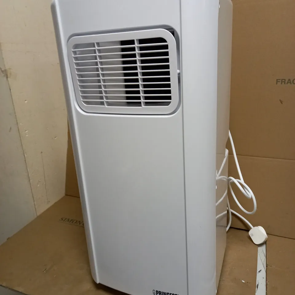 PRINCESS MOBILE AIR CONDITIONER, 7000 BTU, EASY STEER WHEELS, DEHUMIDIFER, FAN, REMOTE CONTROL