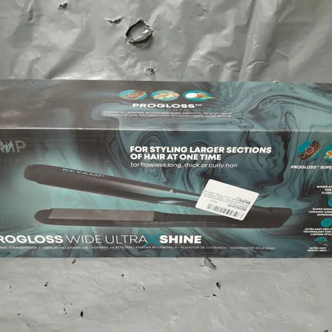 BOXED REVAMP PROGLOSS WIDE ULTRA SHINE CERAMIC HAIR STRAIGHTENER EU