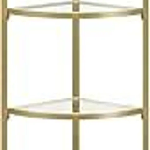 BOXED VASAGLE 5-TIER CORNER SHELF STAND - GOLD