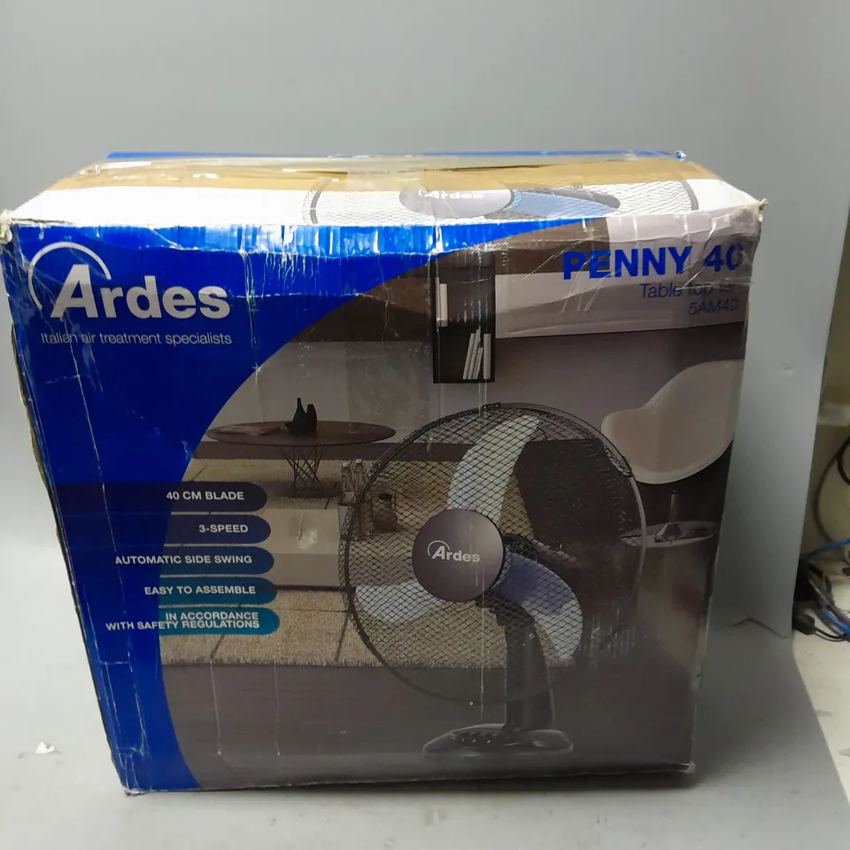 BOXED ARDES PENNY 40 TABLE TOP FAN