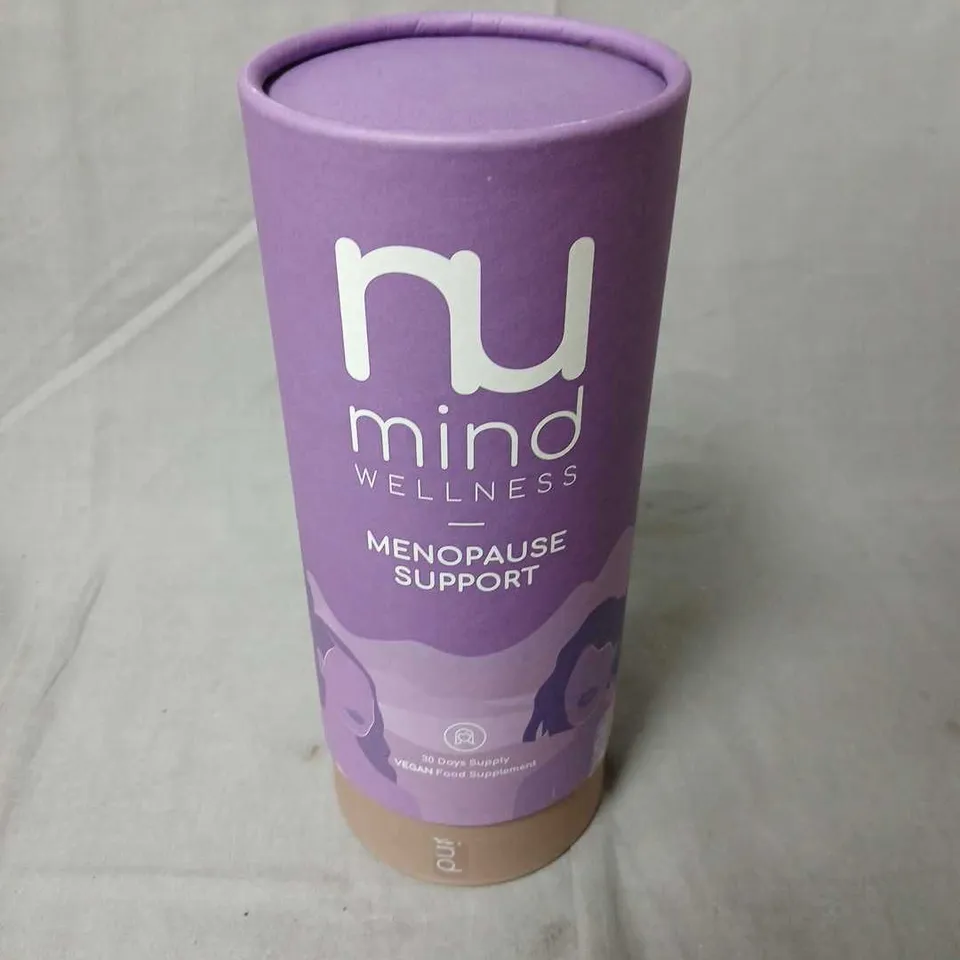 BOXED NU MIND WELLNESS MENOPAUSE SUPPORT 30 DAYS VEGAN FOOD SUPPLEMENT