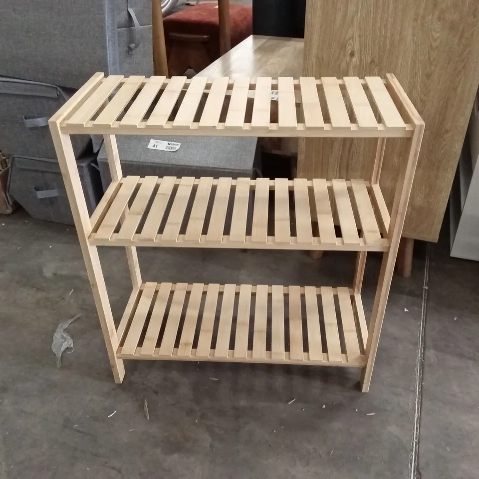 WOODBRANCH 3 TIER BAMBOO 60cm H x 59cm W BATHROOM SHELF - NATURAL