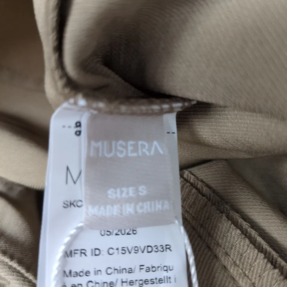 MUSERA KHAKI WOMEN'S WIDE-LEG SHORTS, SIZE M