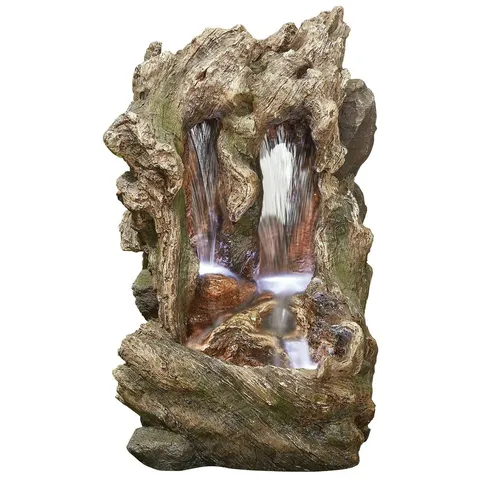 BOXED EDENBOURGH EASY FOUNTAIN COLORADO FALLS CASCADING WATER FEATURE WITH LIGHTS H98CM