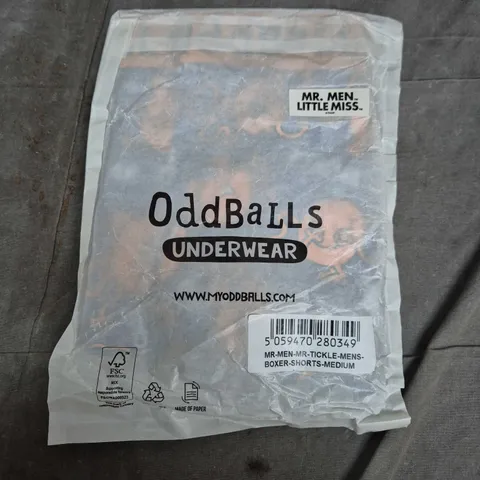 BAGGED ODDBALLS MR MEN MR TICKLES BOXERS - MEDIUM