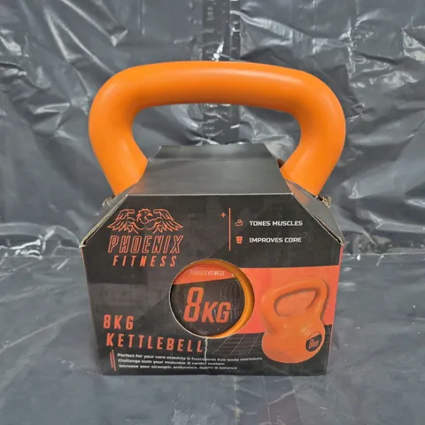 PHOENIX FITNESS 8KG KETTLEBELL IN ORANGE