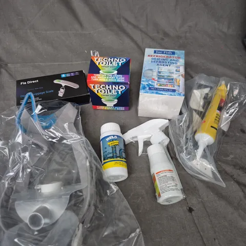 APPROXIMATELY 15 ASSORTED HOUSEHOLD PRODUCTS TO INCLUDE DIGITAL LUGGAGE SCALES, TOILET LIGHT, DRAIN CLEANER ETC 