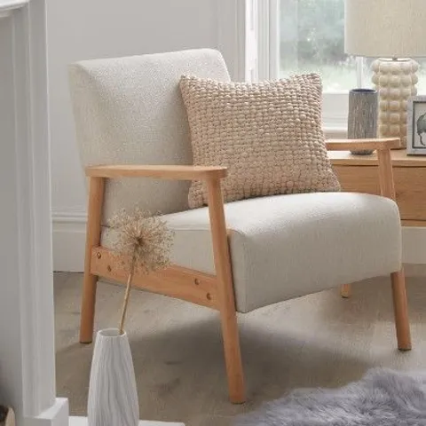 BOXED MONA ACCENT CHAIR WITH FOOTSTOOL 