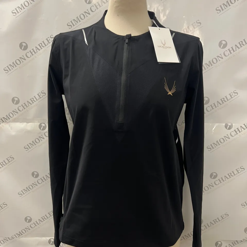 LUCAS HUGH TECHNICAL JUMPER IN BLACK SIZE S